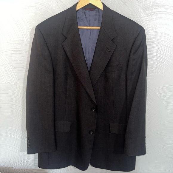 Hart Schaffner Marx 100% Worsted Wool Suit Brown Size 44R W/ 39” X 29” Pants - Picture 2 of 13